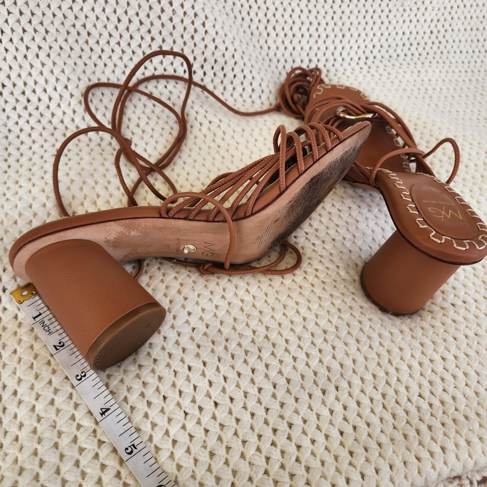 Sz 9 Antonio Melani x M.G. Style - The Basic Strappy Block Heels Sandal - Picture 6 of 8